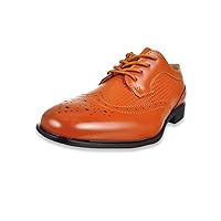 Collection Boys' Wingtip Dress Shoes (Sizes 5-10) - tan, 5 Toddler