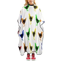 Colorful Musical Note Chicken Mini Barber Cape Professional Small Barber Apron Unisex Haircut Cape Water Resistant Salon Cape