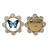 Specimen in Dark Blue Flower Brooch pins Jewelry for Girls, medium