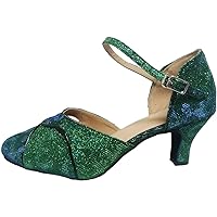 Womens Professional Latin Dancing Shoes Social Salsa Comfort 6CM Ballroom Tango Cha-Cha Custom Heel
