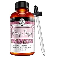 Oil of Youth Clary Sage Essential Oil - Therapeutic Grade for Aromatherapy, Diffuser for Skin Hair, Topical Uses - Dropper - 4 fl oz