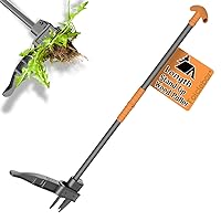 Stand Up Weed Puller,Weeder,Gardening Hand Weeding Tool with Long Ergonomic Handle,Easily Remove Weeds Without Bending,Pulling,or Kneeling - Black