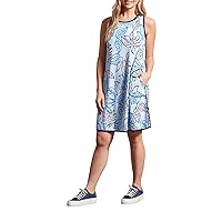 Tribal Women's Reversible Sleeveless A-Line Fit Dress with Pockets