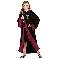 Deluxe Harry Potter Hermione Granger Costume for Kids, Hermione Gryffindor Robe, Hooded Wizard Robe Outfit