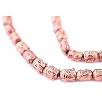 TheBeadChest Copper Buddha Beads, Full Strand of Quality Metal Spacers for DIY Jewelry Design