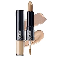 THESAEM Cover Perfection Ideal Concealer Duo (#2 Rich Beige) | Dual Type Full Coverage Concealer, High Adherence High Pigmented, No Clumping in Wrinkles, Crease-Proof Concealer