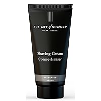 The Art of Shaving Shaving Cream for Men - Shaving Cream Mens Beard Care, Protects Against Irritation and Razor Burn, Clinically Tested for Sensitive Skin, Unscented, 2.5 Fl Oz