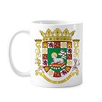 Puerto Rico National Emblem Mug Pottery Ceramic Coffee Porcelain Cup Tableware