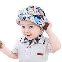 Adjustable Baby Safety Helmet Baby Anti-Fall Protection Hat Anti Collision Cap Kids Providing Safer Environment When Learning to Crawl Walk Playing Baby 713 (Color : Blue)