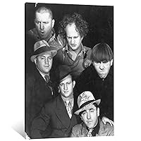 Three Stooges Black and White Poster Decorative Painting Canvas Wall Art Living Room Posters Bedroom Painting 16x24inch(40x60cm)