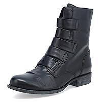 Miz Mooz Leighton Ankle Boots for Women - Ladies Handcrafted Leather Booties - Low Cut with Leather Straps & 1