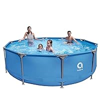 10ft x 30in Above Ground Swimming Pool,Outdoor Round Frame Steel Frame Pool for Backyard Garden Kids Family