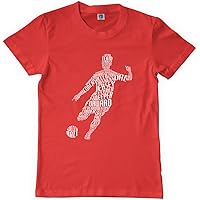 Threadrock Big Boys' Soccer Player Typography Youth T-Shirt