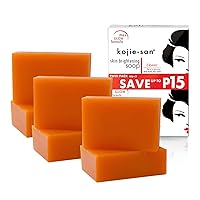 Kojie San Skin Brightening Soap – The Original Kojic Acid Soap that Reduces Visibility of Dark Spots, Hyper-pigmentation, & Other Types of Skin Damages – 100g x 6 Bars