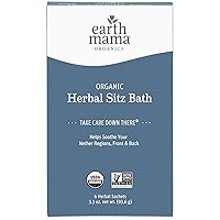 Earth Mama Organic Herbal Sitz Bath | Pregnancy & Postpartum Care, Soothing Sitz Bath for Hemorrhoids Recovery with Witch Hazel, & Calendula, 6-Count