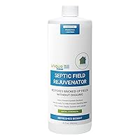 Unique Septic Field Rejuvenator, Restores and Maintains Backed Up Septic System Fields Without Digging, Emergency Septic Tank Treatment, Septic Saver, Clears Blocked Septic Lines (32 fl oz)