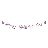 Rose Gold Glitter Happy Mother's Day Banner - Mother's Birthday Party Decorations,mother's Day Banner,best Mom Decorations,Best Mom Ever