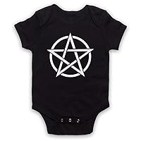 Unisex-Babys' Pentagram Occult Symbol Baby Grow