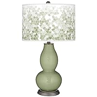 Color + Plus Majolica Green Mosaic Giclee Double Gourd Table Lamp