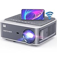 DBPOWER Native 1080P 5G 4K WiFi Projector, Upgrade 20000L 500 ANSI FHD Outdoor Movie Projector, Support 4P+4D Keystone/Zoom/PPT, 300