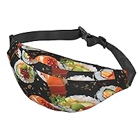 Fanny Pack For Men Women Casual Belt Bag Waterproof Waist Bag Japanese Sushi Shrimp Running Waist Pack For Travel Sports