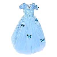 Girls' Princess Dress Butterfly Halloween Costumes Dress Up