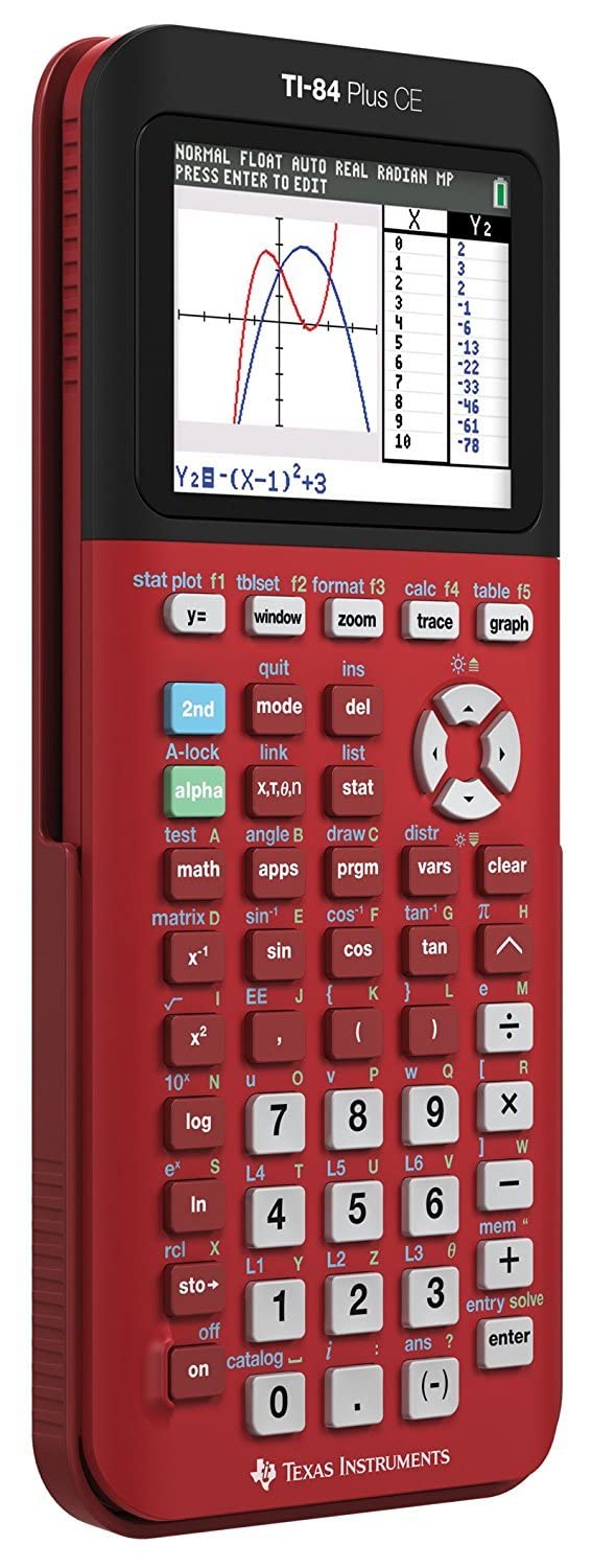 Texas Instruments TI-84 Plus CE Radical Red Graphing Calculator