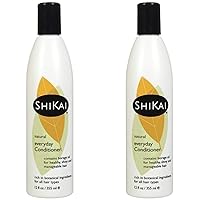 ShiKai Everyday Hydrating Conditioner (Unscented, 12oz, Pack of 2) | With Borage & Jojoba Oil | Promotes Healthy Scalp | Nourish & Shine | Vegan