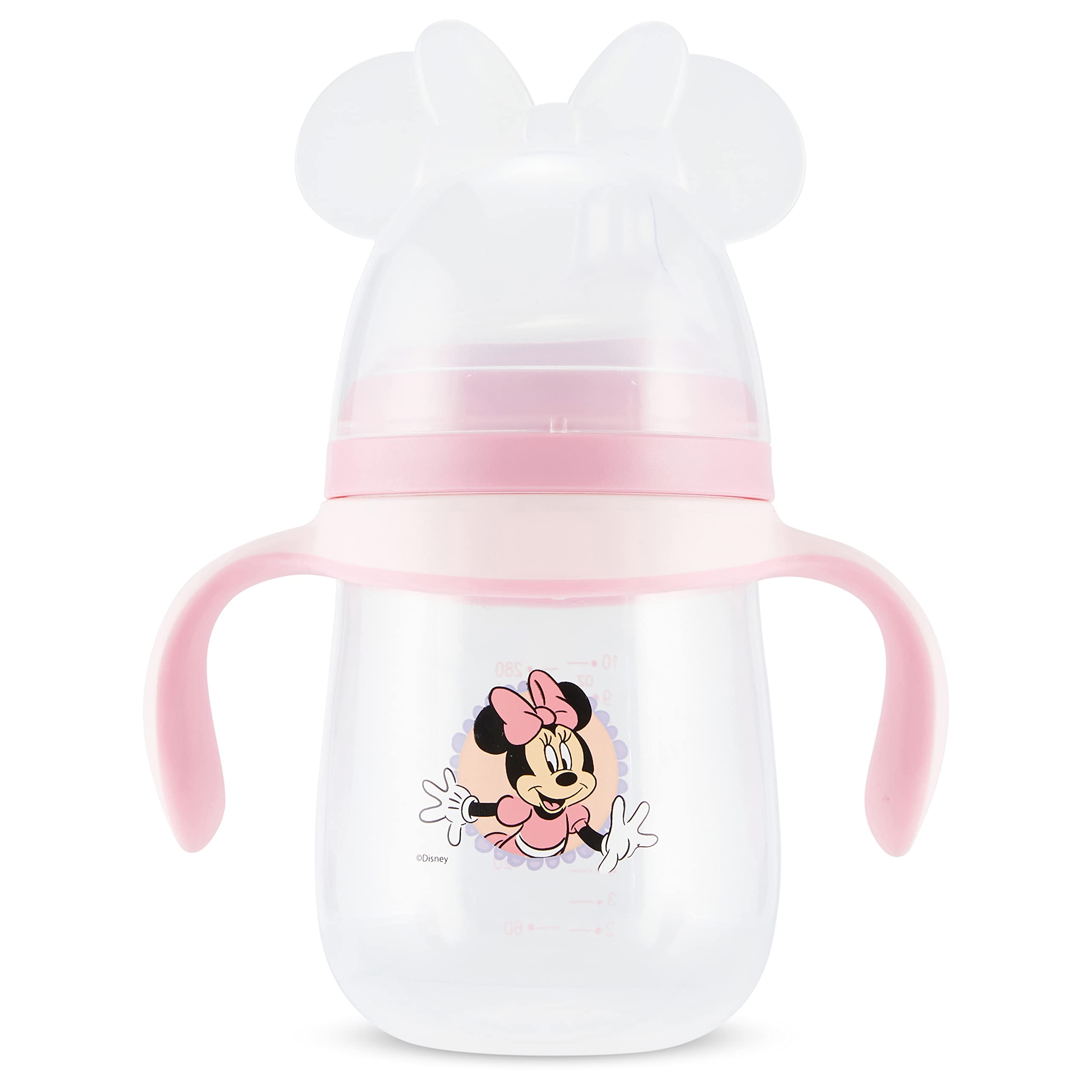 Disney Sippy Cups for Toddlers, Learner Sippy Cups for Kids with Pacifier, BPA-Free Trainer Cup with Handles, Leak-Proof Minnie Mouse and Mickey Mouse Sippy Cups, Perfect Unisex Gift for Children