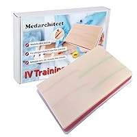 Medarchitect Venipuncture IV Injection Training Pad Model with 4 Veins Imbedded and 3 Skin Layers for Medical Students Doctors Nurses Practice