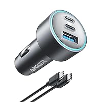 Anker USB-C Car Charger, 67W 3-Port Compact Fast Charger, 535 Car Adapter with PIQ 3.0 for iPhone 15/15 Plus/15 Pro/15 Pro Max, Galaxy S23, MacBook Pro, iPad Air, and More (USB-C to C Cable Included)