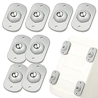 Self Adhesive Mini Caster Wheels, Stem Casters Roller Bearing, 360° Rotation Universal Wheel, Sticky Pulley for Trash Can, Storage Box, Small Furniture (Gray - 8 Pcs)