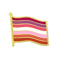 PinMart's Lesbian Flag LGBTQ Gay Pride Enamel Lapel Pin Jewelry