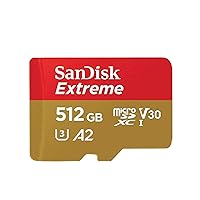 SanDisk 512GB 512G microSDXC [Extreme 160MB / s] microSD Micro SD SDXC UHS 4K U3 V30 A2 C10 Class 10 SDSQXA1-512G Mobile Phone Memory Card SanDisk 512GB 512G microSDXC [Extreme 160MB / s] microSD Micro SD SDXC UHS 4K U3 V30 A2 C10 Class 10 SDSQXA1-512G Mobile Phone Memory Card