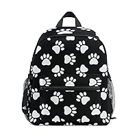 My Daily Kids Backpack Dog Cat Claw Black Nursery Bags for Preschool Children