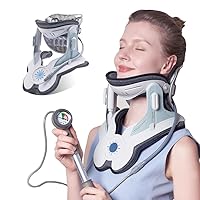 Cervical Neck Traction Device, Air Pump with 3 Power Traction, Built-in 8 Airbag,Neck Stretcher for Neck Decompression and Neck Tension Relief