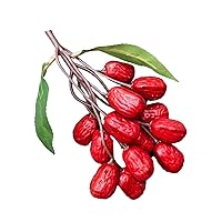Artificial Reddates Realistic Jujube Ornament Simulated Dried Nut Model for Crafts and Photography Office Decorations Small Reddates