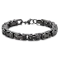 COOLSTEELANDBEYOND Mens Women New Stainless Steel Braided Link Bracelet Polished