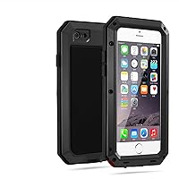 Luxury Doom Armor Life Shock Dropproof Shockproof Metal Aluminum + Silicone Protective Case for iPhone 13 12 11 Plus X XS MAX 2022 (Color : Black, Size : for iPhone 12pro max)