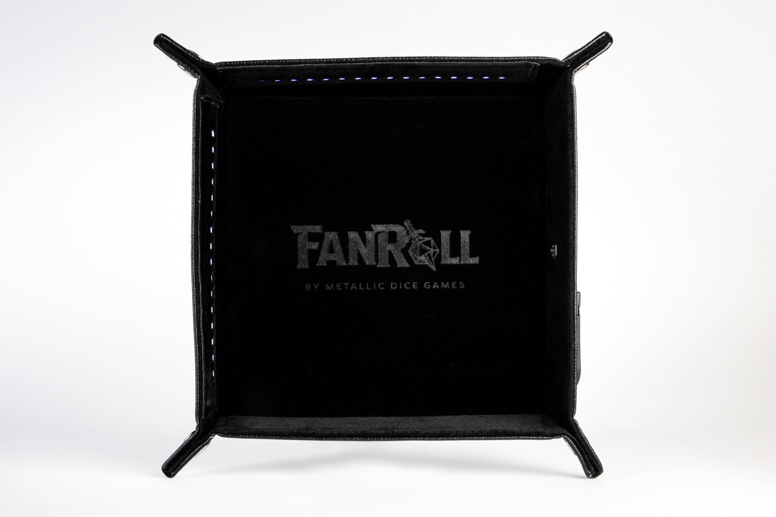 Metallic Dice Games FanRoll Black Light Tray