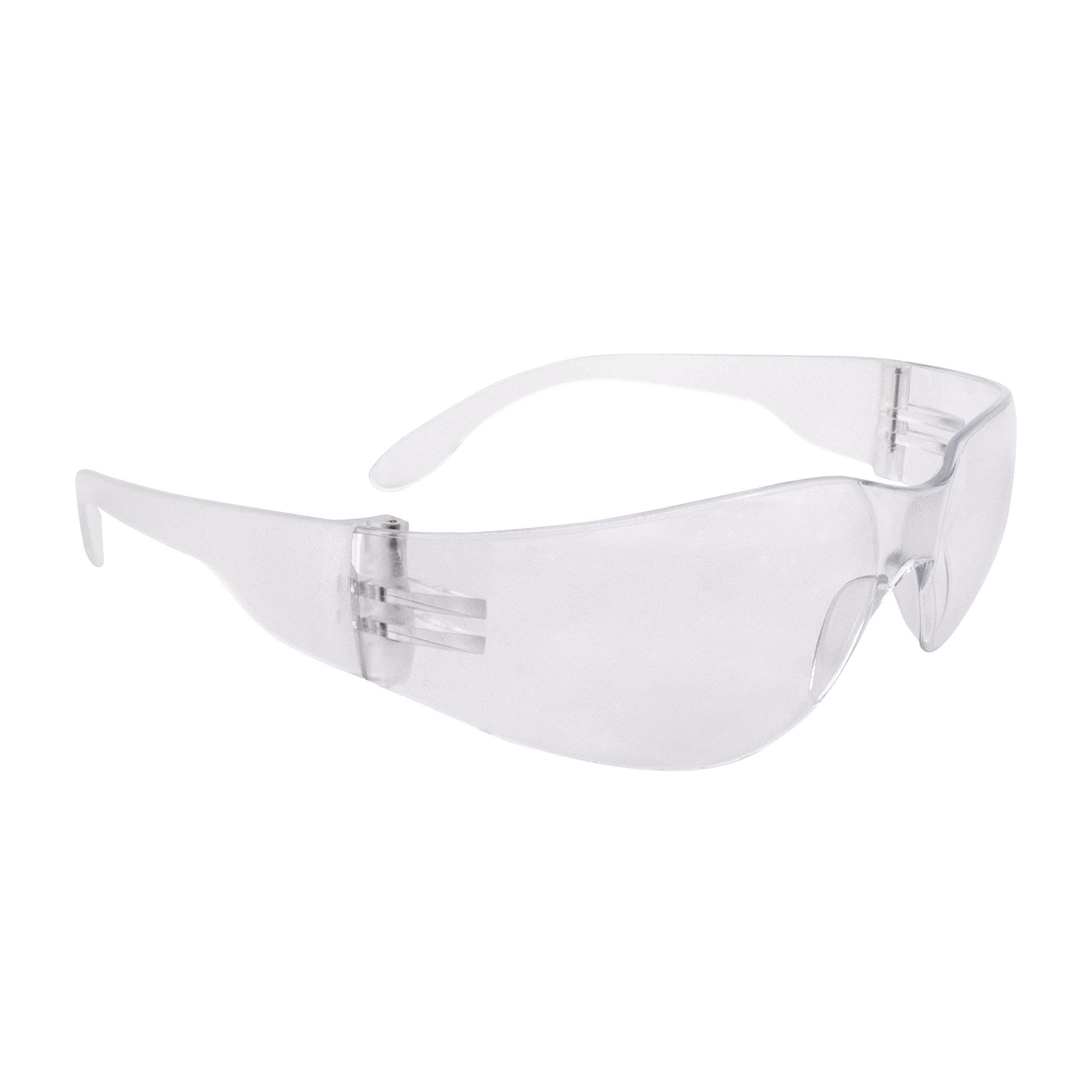 Radians Clear Safety Glasses, Scratch-Resistant, Wraparound, One Size