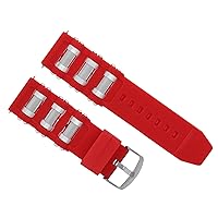 Ewatchparts 26MM RUBBER WATCH STRAP COMPATIBLE WITH INVICTA RUSSIAN 1201 1805 1845 1959 18202 11152 RED