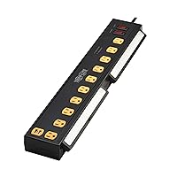 Tripp Lite Heavy Duty Surge Protector Power Strip with Work Lights, 10-Outlets for Industrial & Garage, 2 USB Ports, 6ft Power Cord, 1350 Joules, 150,000 Insurance (TLP1006USB)