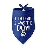 I Thought I was The Baby Dog Bandana Pregnancy Announcement Puppy Bandana Gender Reveal Blue Dog Bandana Photo Prop Pet Scarf Accessories for Pet Dog Lovers Gifts