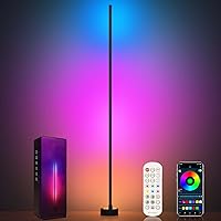 Corner Floor Lamp - Smart RGB LED Corner Lamp with App and Remote Control, 16 Million Colors & 68+ Scene, Music Sync, Timer Setting - Ideal for Living Rooms, Bedrooms, and Gaming Rooms