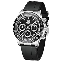 MEGALITH Watches Men 40mm Sapphire Glass 100M Waterproof Mens Watch Chronograph Quartz Wrist Watch for Men Luxury Sports Watch Date Luminous, Classic Gifts for Men