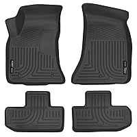 Husky Liners - Weatherbeater | Fits 2016 - 2023 Dodge Challenger, (RWD ONLY) Front & 2nd Row Liner - Black, 3 pc. | 99171