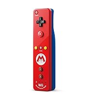 Nintendo Wireless Motion Sensor Wii Remote MotionPlus Mario Edition - for Nintendo Wii and Wii U, Red (Renewed)