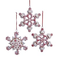 Kurt S. Adler Claydough Christmas Tree Ornaments Holiday Decoration Gingerbread Peppermint Candy (4.5