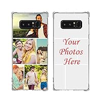 Personalized Phone case for Samsung Galaxy Note 8, Ultra Thin Photo case Multi-Photo case with Bumpers Personalized Multi-Picture Collage case for Galaxy Note 8,Clear
